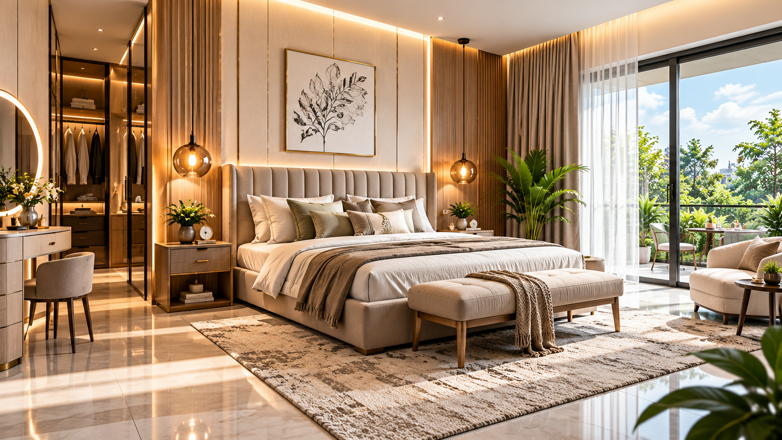 Luxury bedroom interior design in Howrah