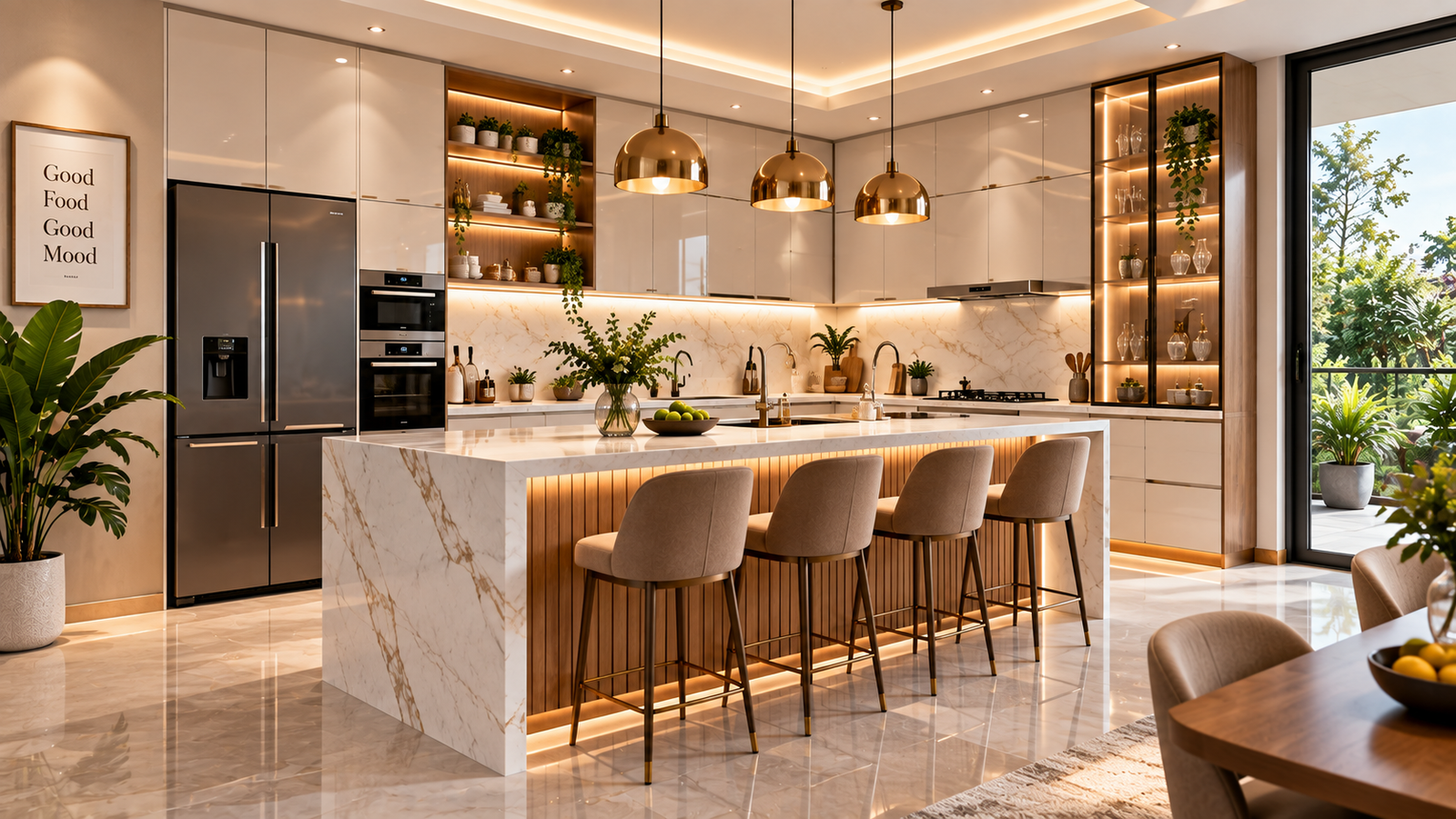 Modern modular kitchen interior design in Howrah