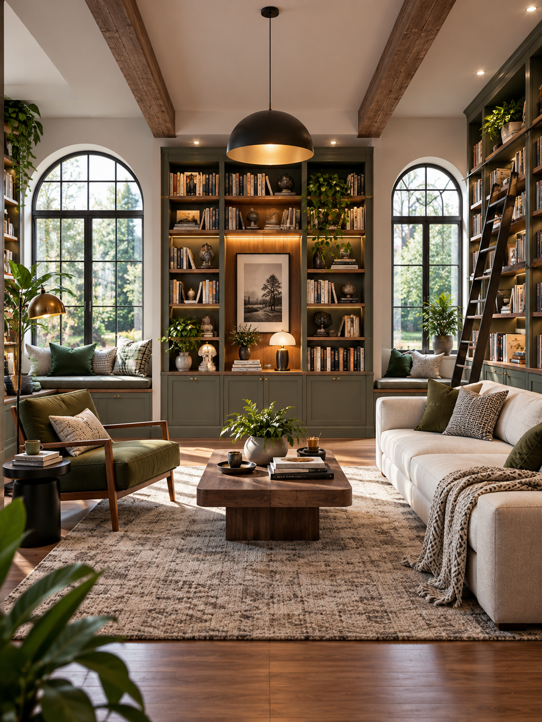 Home Library Interior